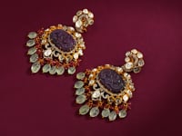 Aditi Polki And Diamond Long Earrings