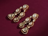Anandita Polki And Diamond Long Earrings