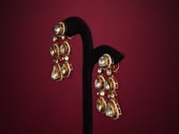 Anandita Polki And Diamond Long Earrings