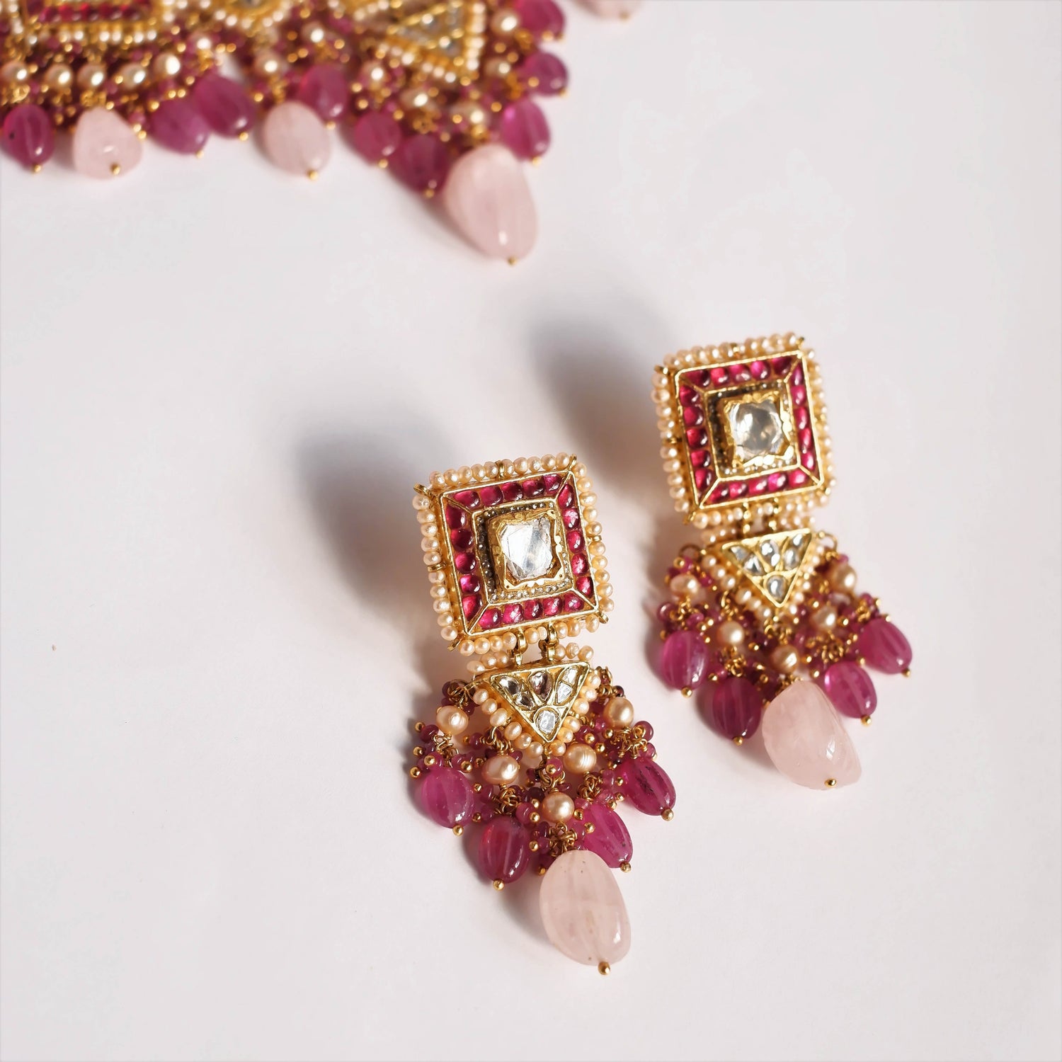 Gayathri Polki Long Earrings