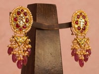 Shivani Polki Long Earrings