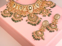 Srushti Necklace And Diksha Chandbalis Polki Set