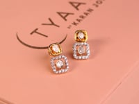 Vaishali Polki And Diamond Earrings