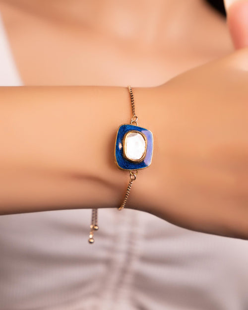 Hamsa Polki Bracelet