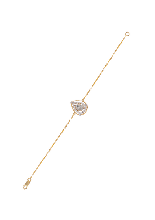 Tina Polki And Diamond Minimal Bracelet