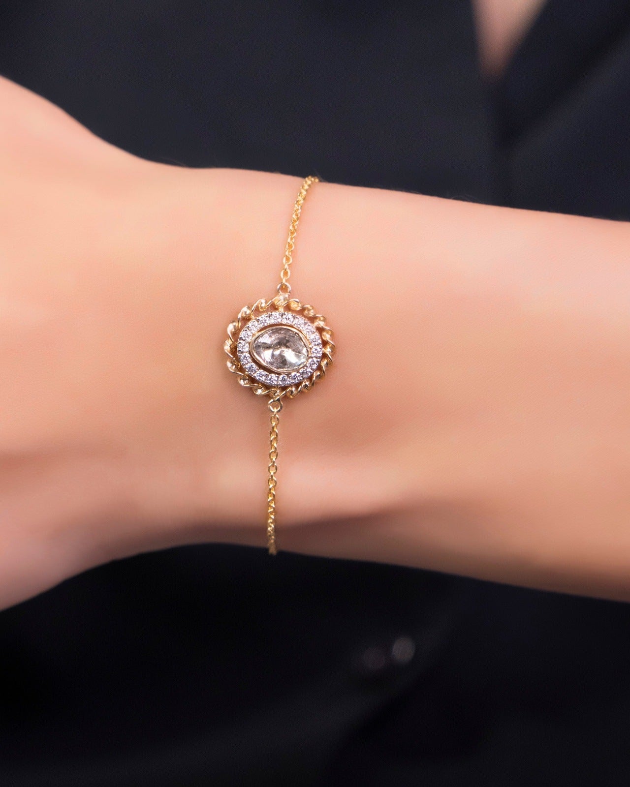 Kristi Polki And Diamond Minimal Bracelet