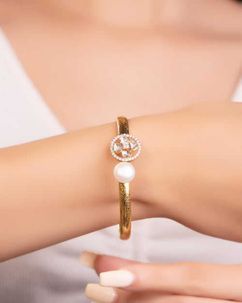Madeli Polki And Diamond Bracelet - NO ORDERS