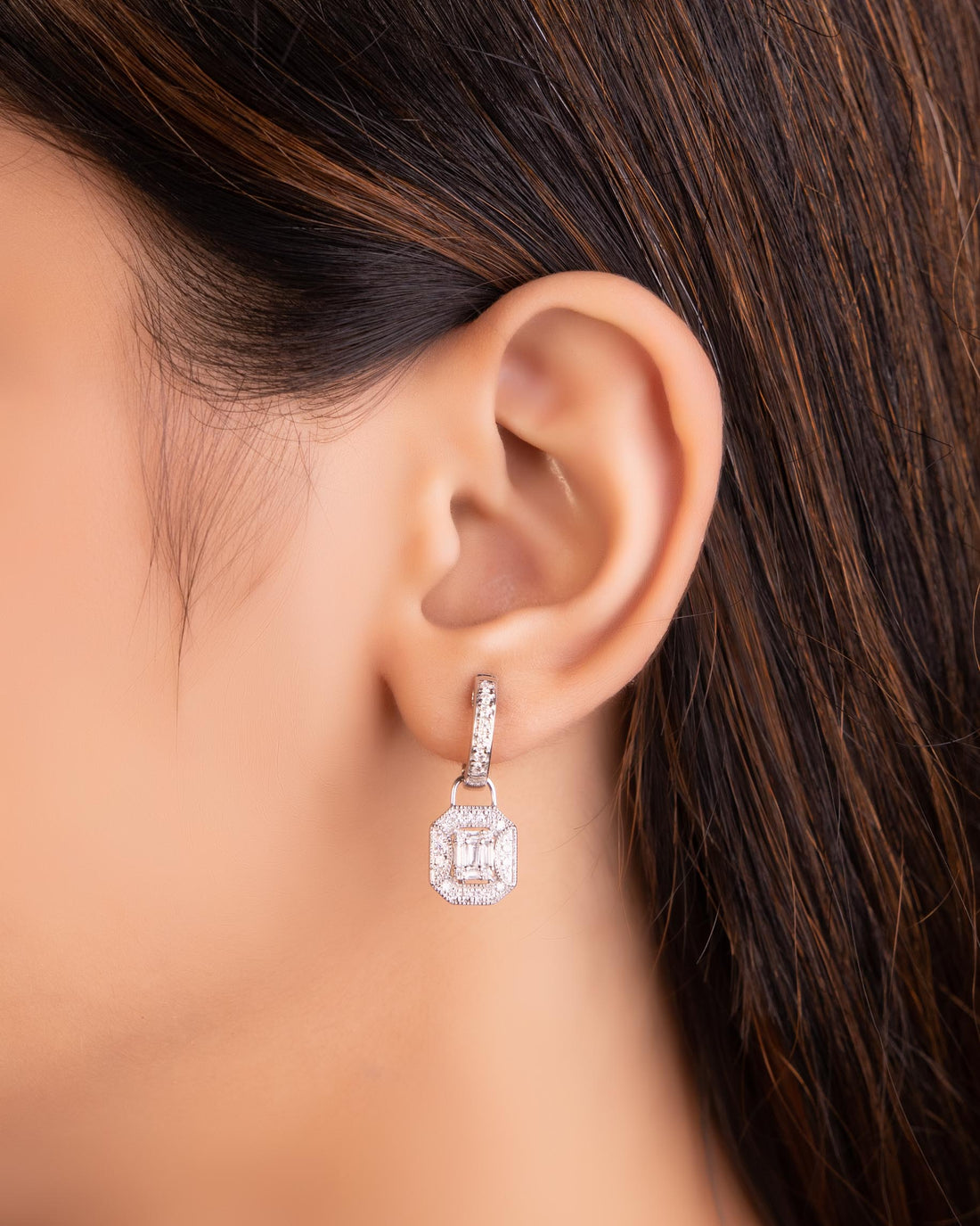 Diamond Long Earring