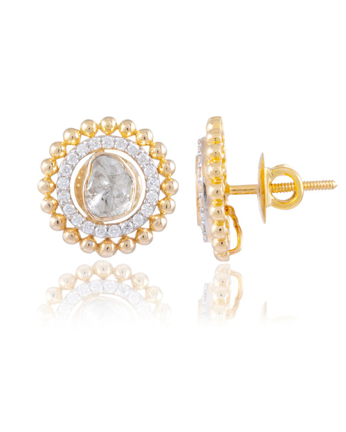 Ofelia Polki And Diamond Earrings
