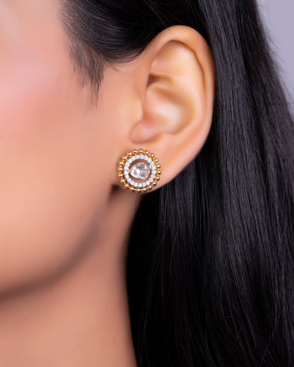 Ofelia Polki And Diamond Earrings