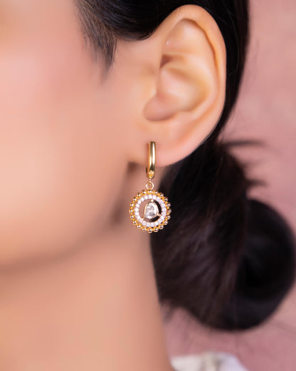 Sandhya Polki And Diamond Earrings