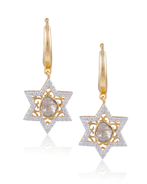 Shelia Polki And Diamond Hoops - NO ORDERS