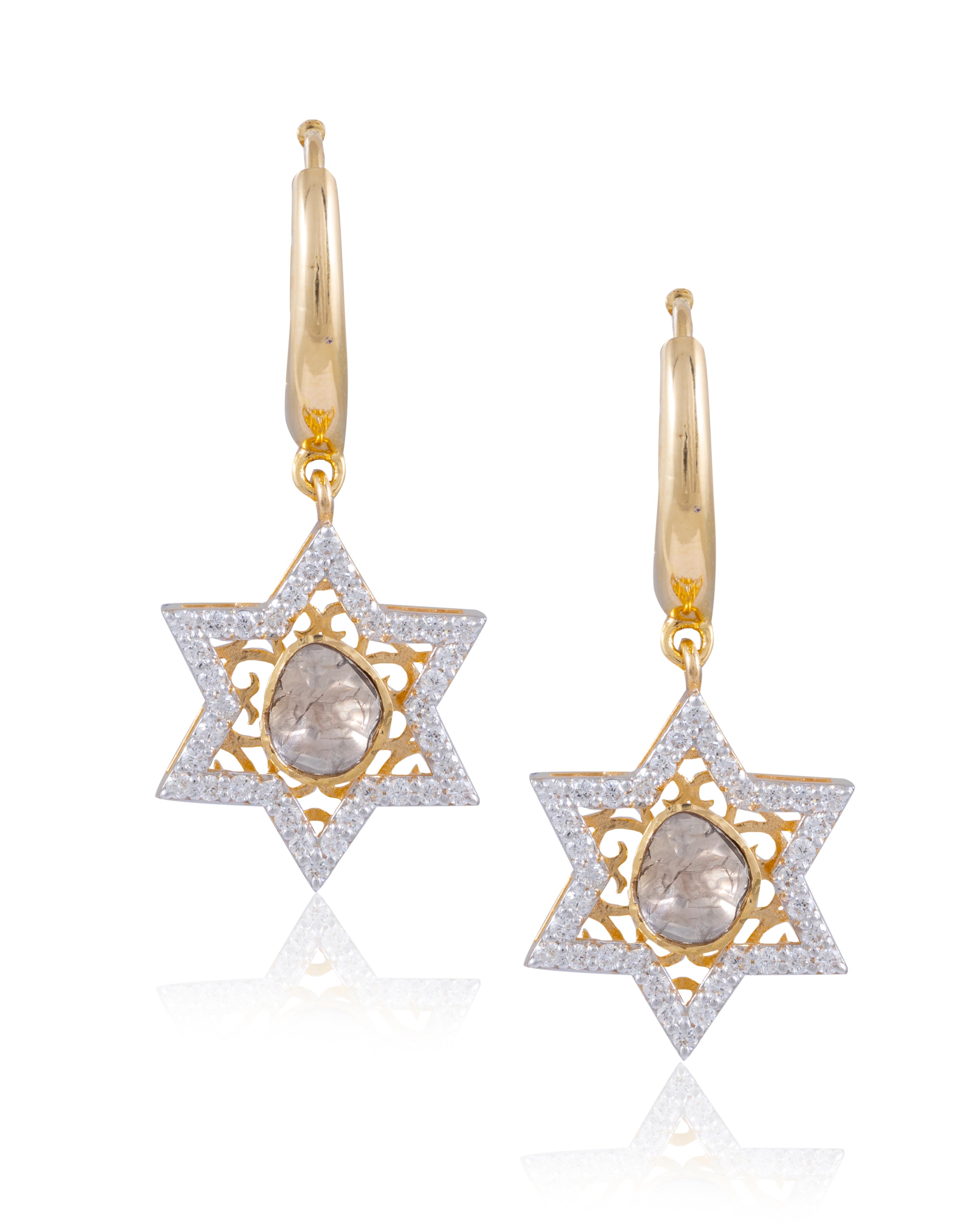 Shelia Polki And Diamond Earrings