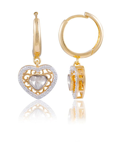 Myrna Polki And Diamond Hoops