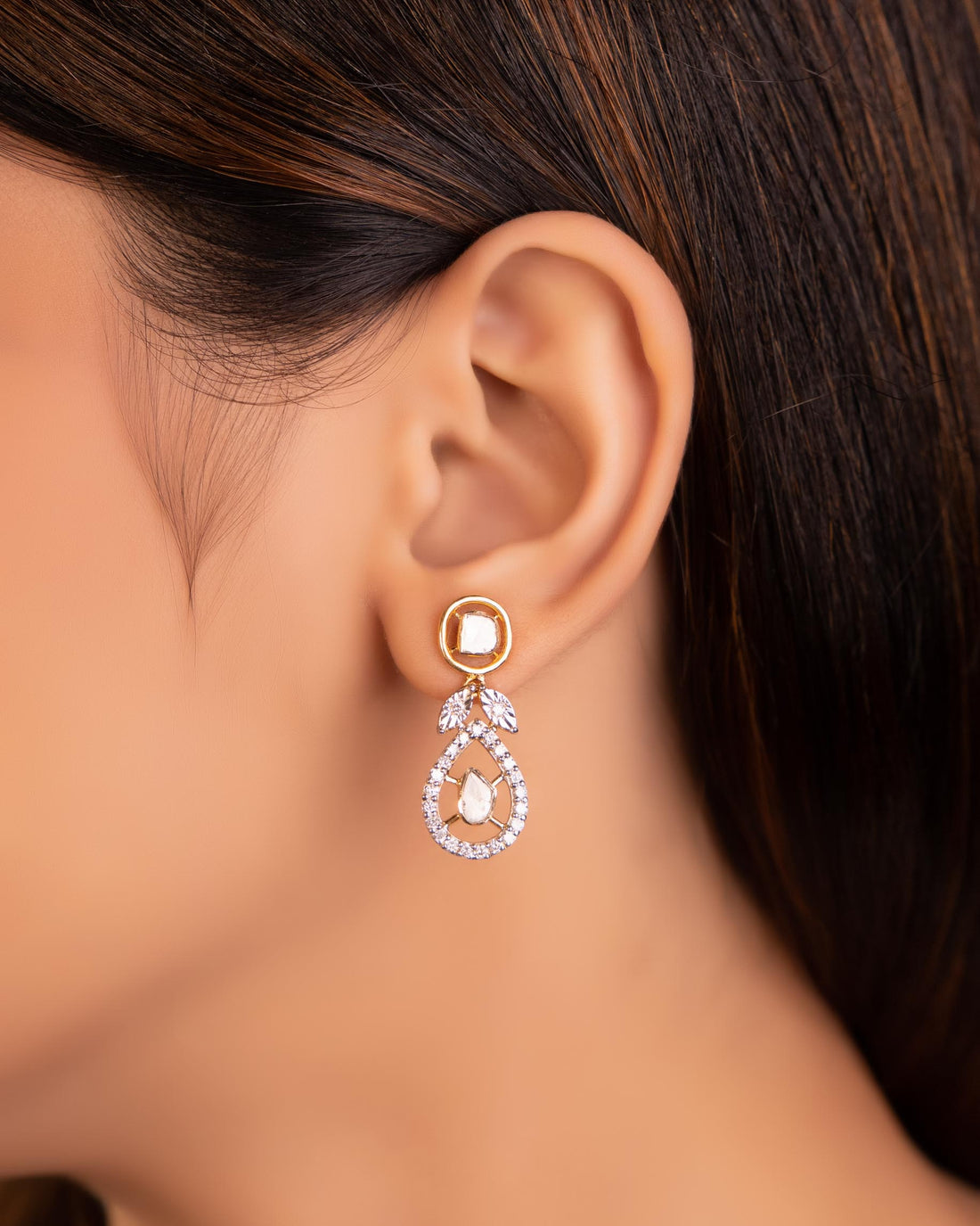 Ishita Polki And Diamond Earrings