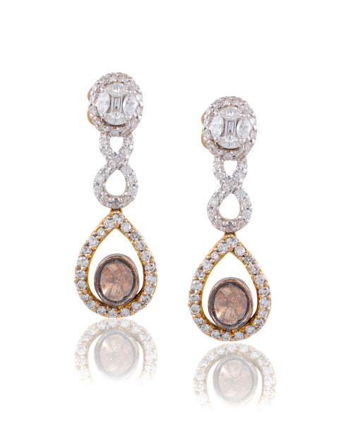 Kelly Polki And Diamond Earrings - NO ORDERS
