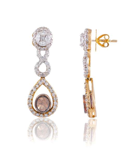 Kelly Polki And Diamond Earrings - NO ORDERS