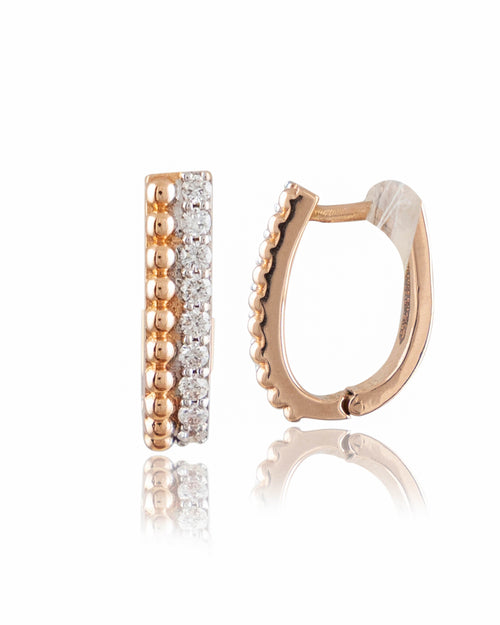 Gold Diamond Hoops