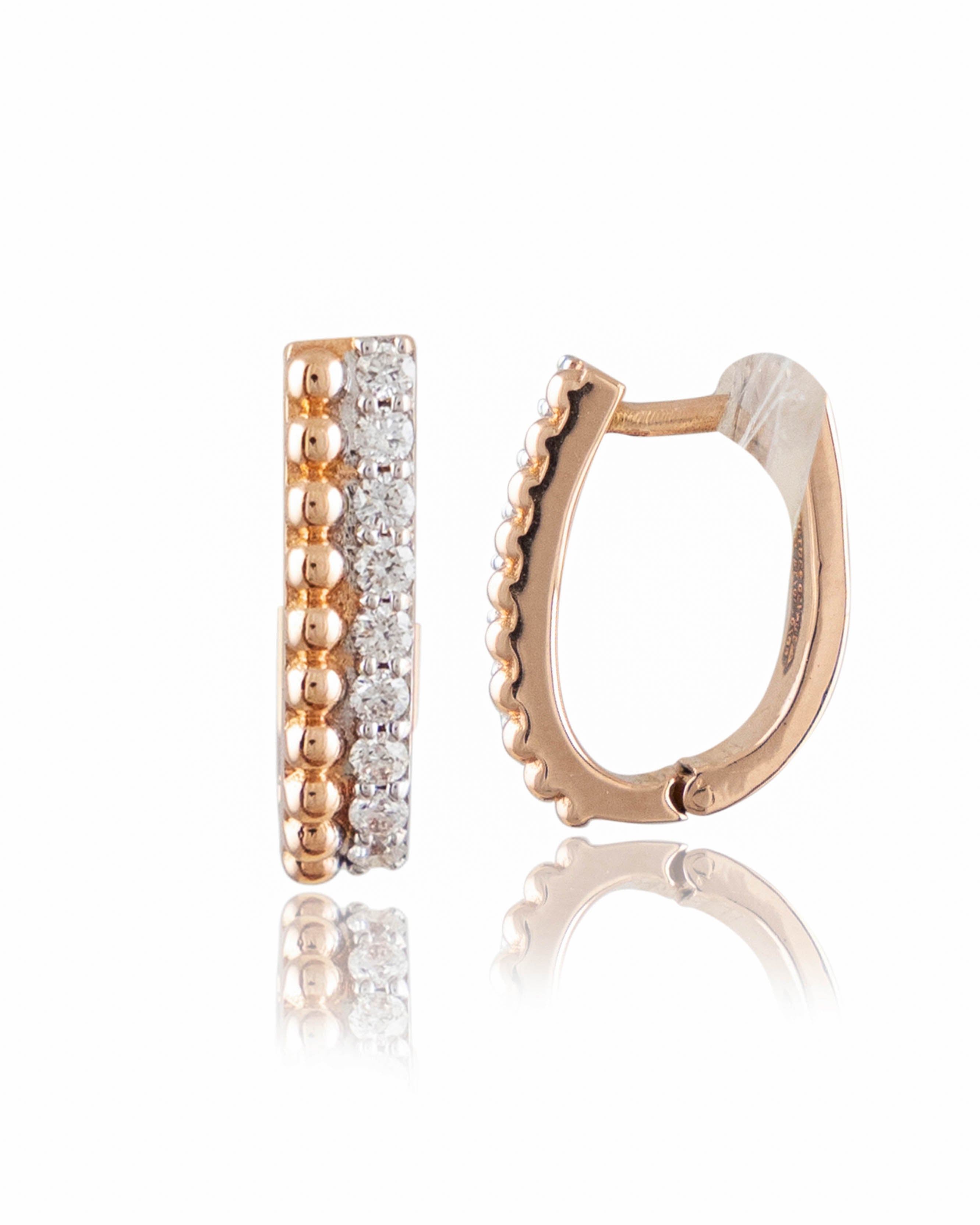 Gold Diamond Hoops