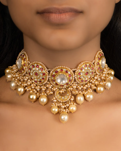 Gold Polki Choker 