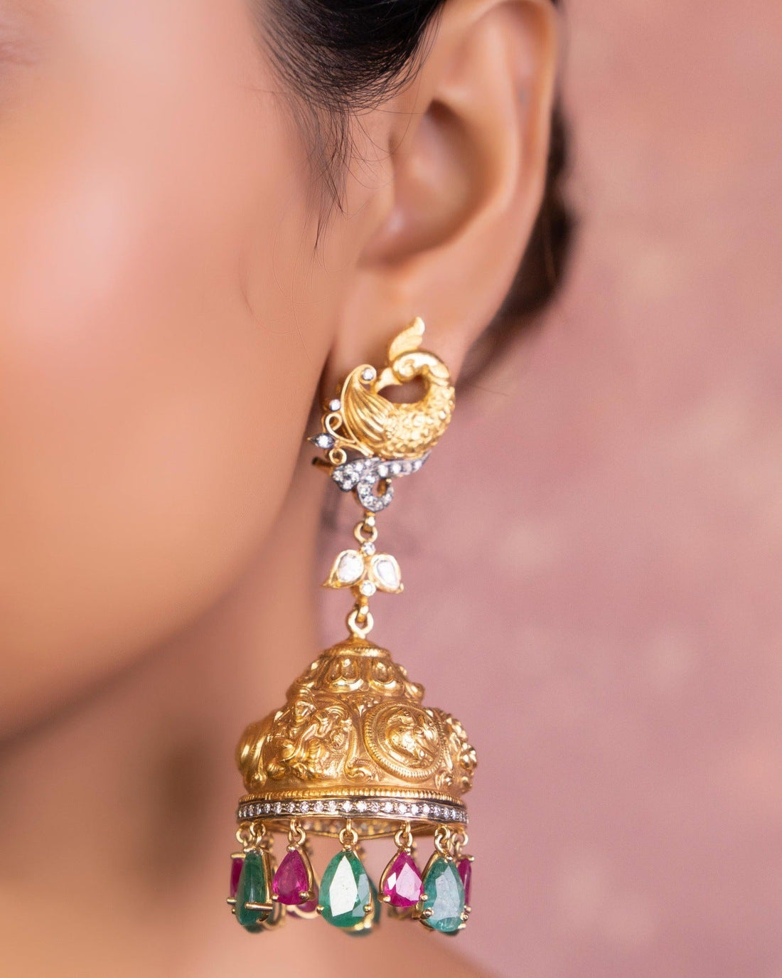 Arya Polki And Diamond Earrings
