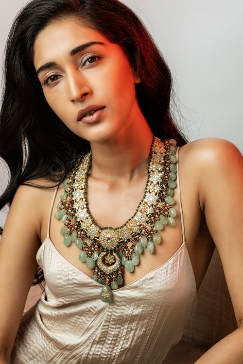 Farzeen Polki Long Necklace