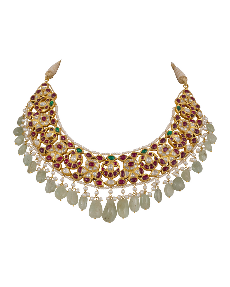 Polki Necklace Sets - Handcrafted 22 KT Gold | Bridal Jadau jewellery ...