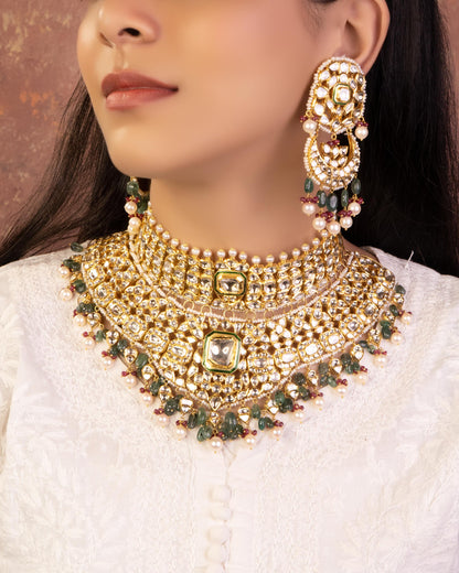 Nandita Necklace And Jenny Chandbalis Jadau Polki Set