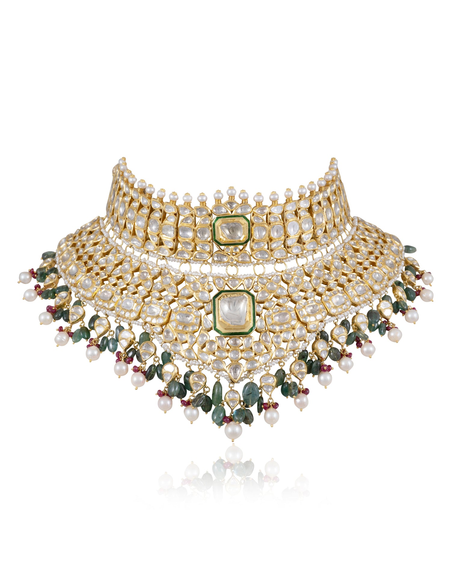 Nandita Necklace And Jenny Chandbalis Jadau Polki Set