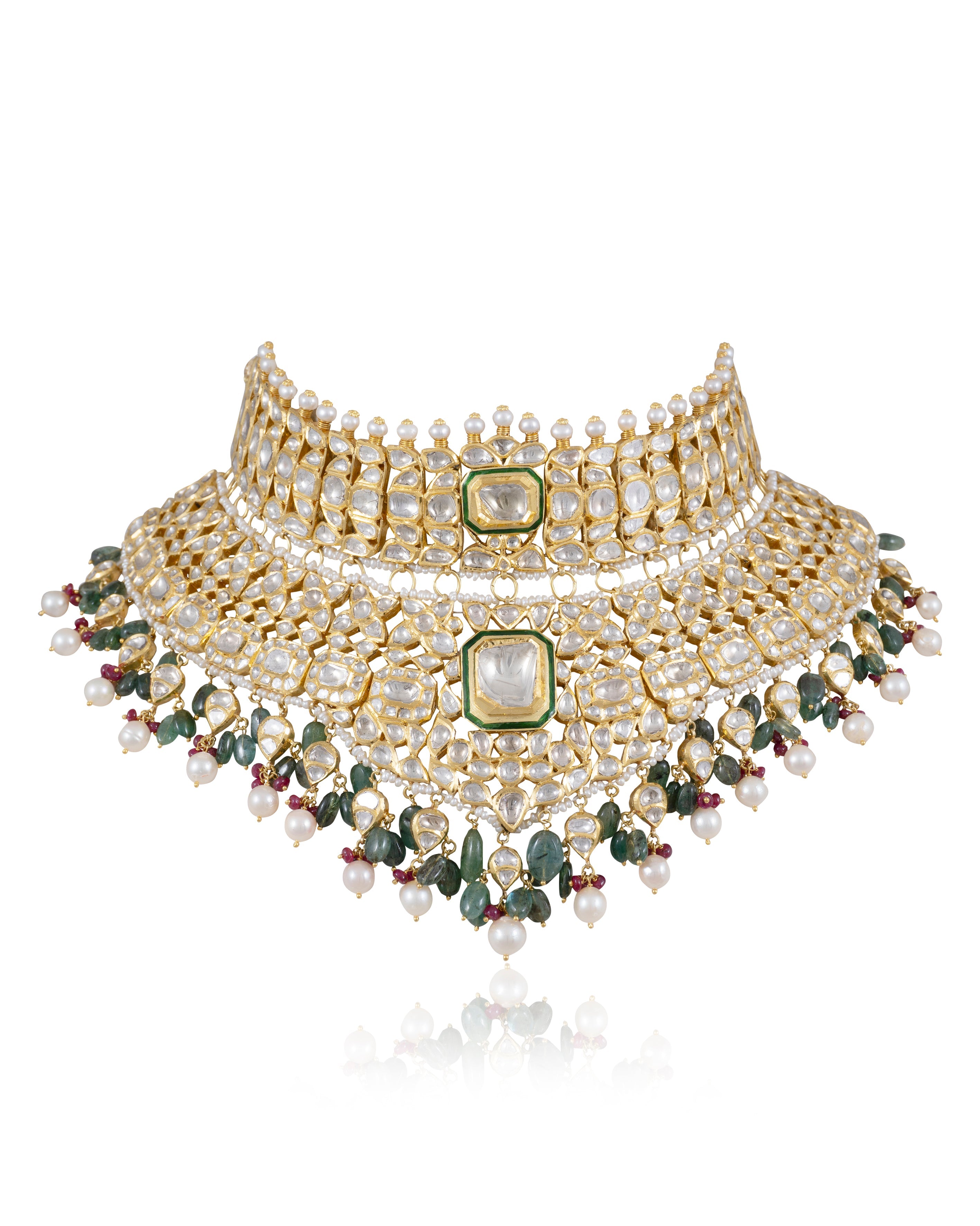 Nandita Necklace And Jenny Chandbalis Jadau Polki Set