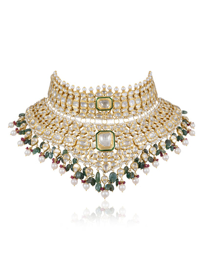 Nandita Necklace And Jenny Chandbalis Jadau Polki Set