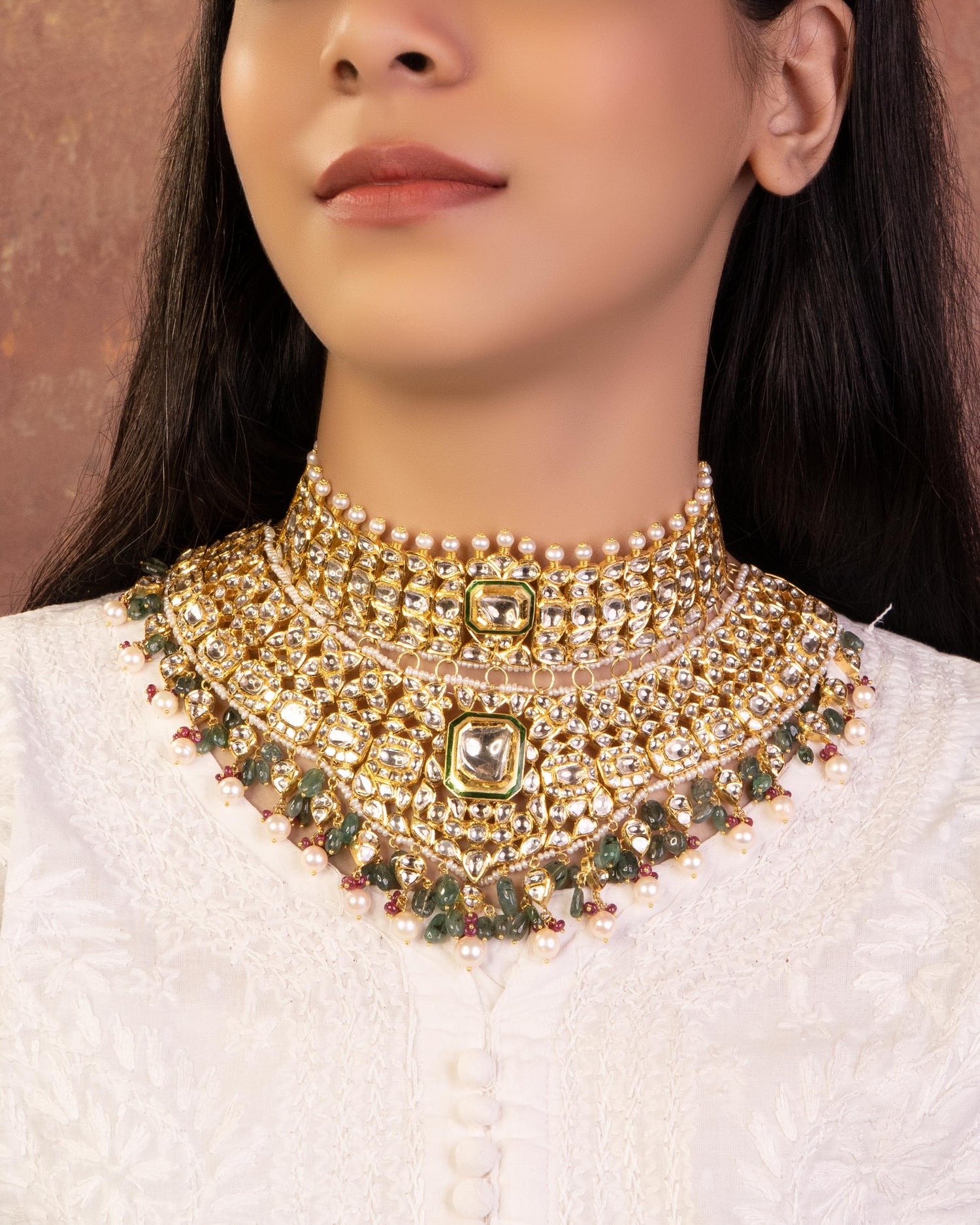 Nandita Necklace And Jenny Chandbalis Jadau Polki Set