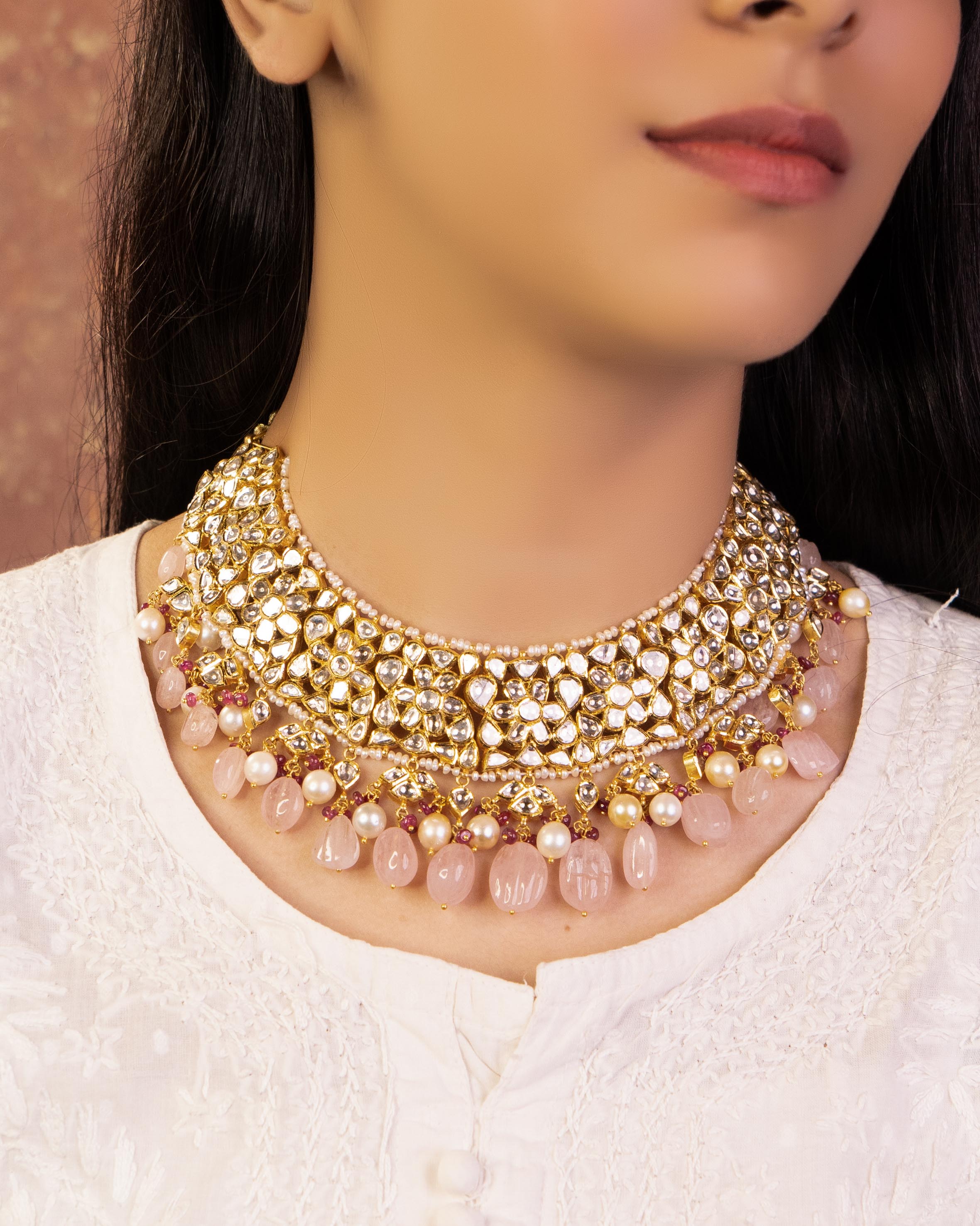 Mira Jadau Polki Necklace