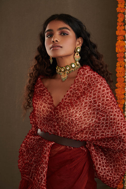 Rudhii Choker And Dhanu Chandbalis Polki Set