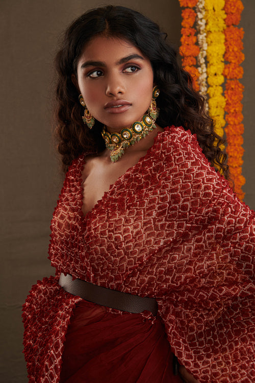 Rudhii Choker And Dhanu Chandbalis Polki Set