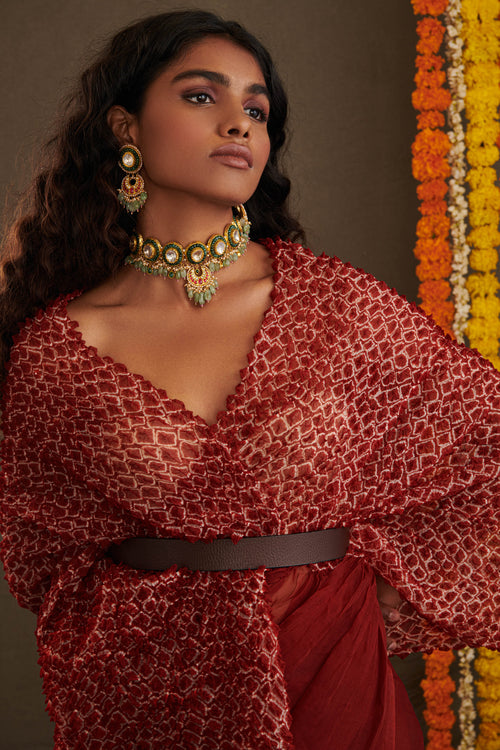 Rudhii Choker And Dhanu Chandbalis Polki Set