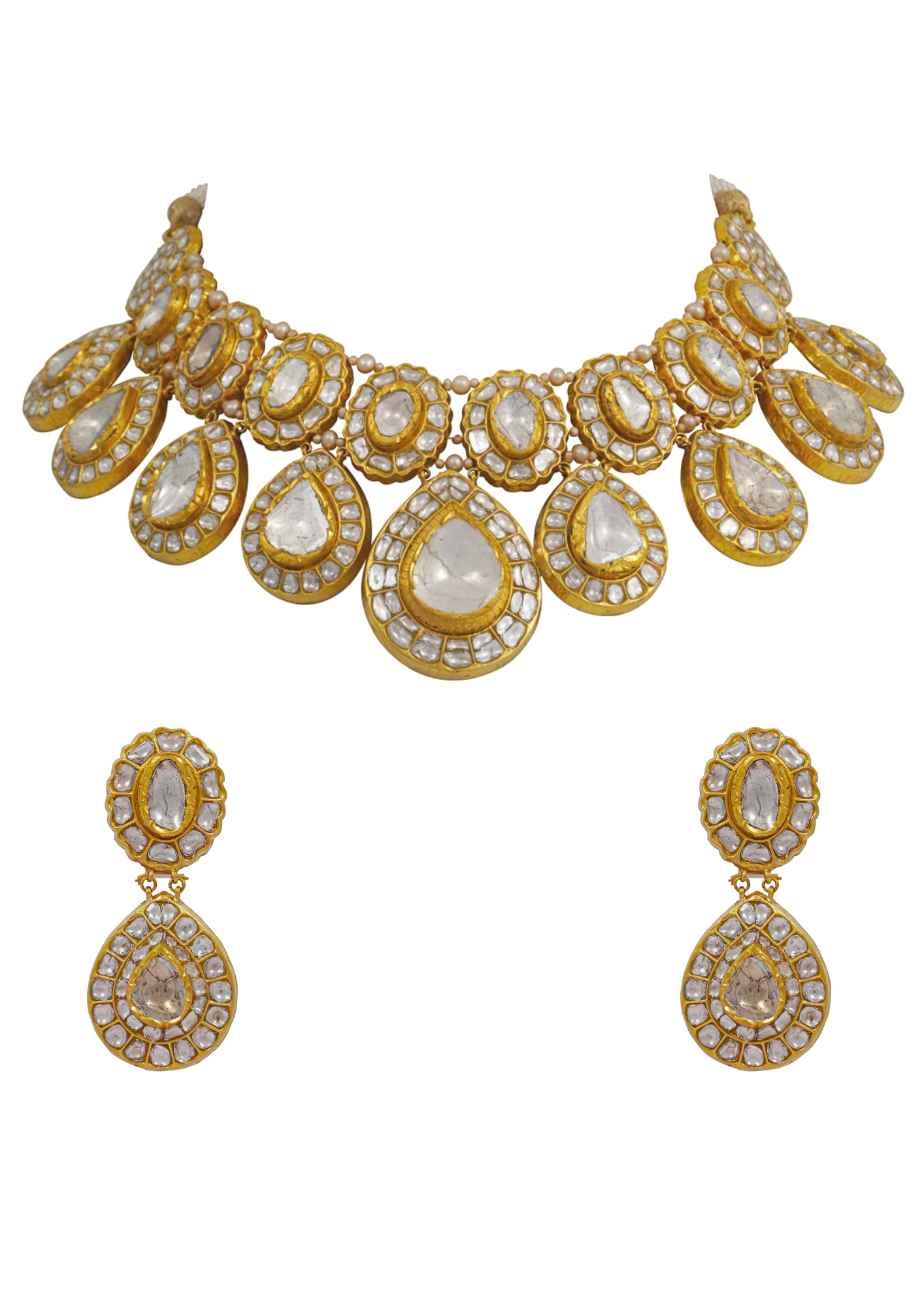 Tamanna Necklace and Parik Earrings Polki Set