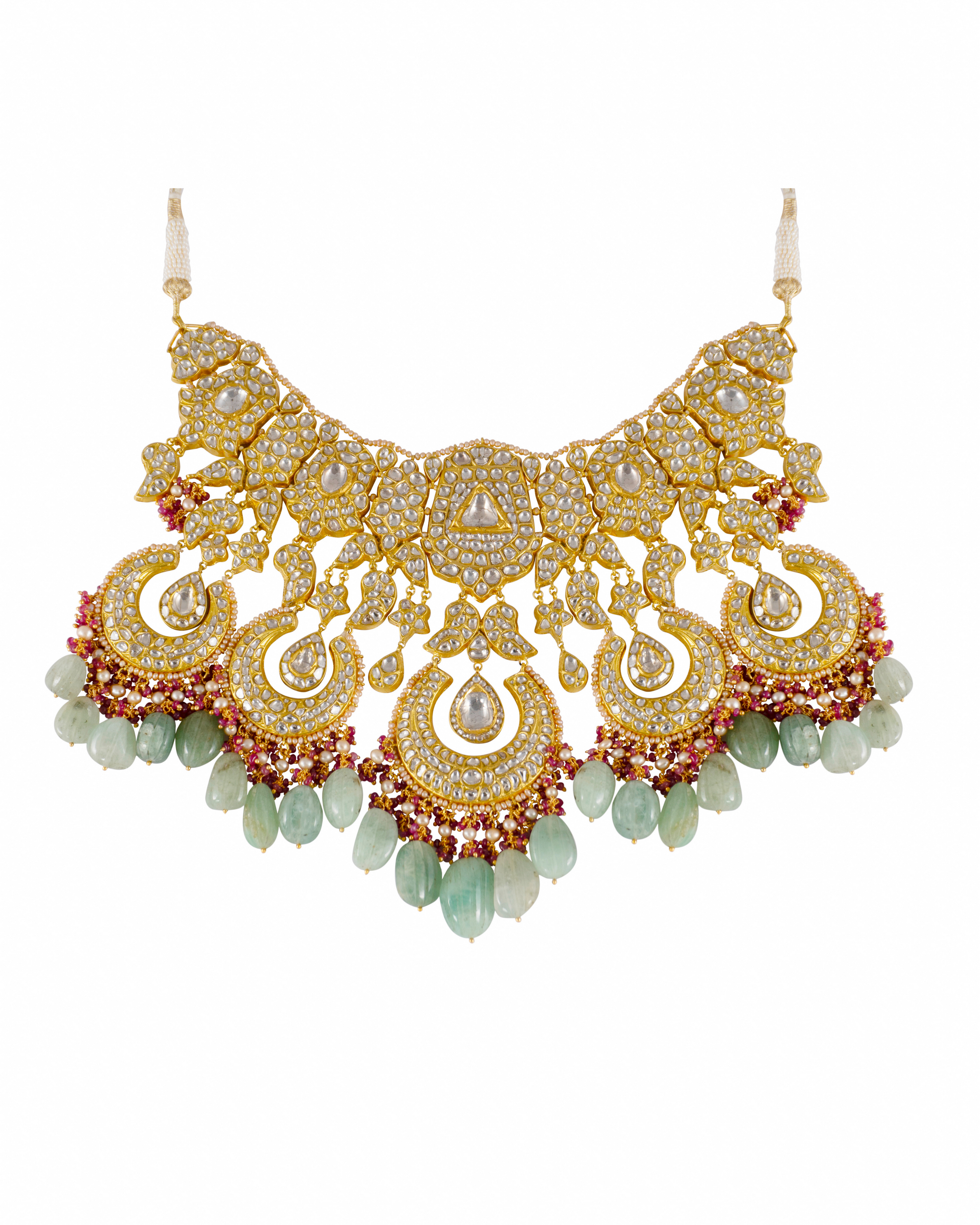 Razia Necklace And Vivi Chandbalis Polki Set