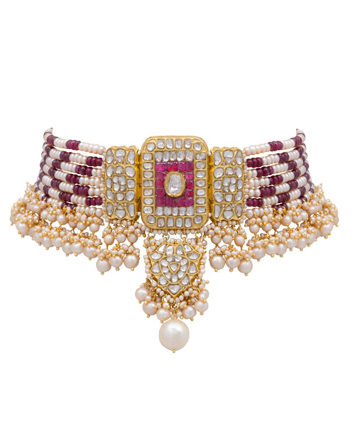 Shamin Polki Bead Choker