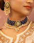 Mitika Bead Choker and Rucheeka Long Earrings Polki Set
