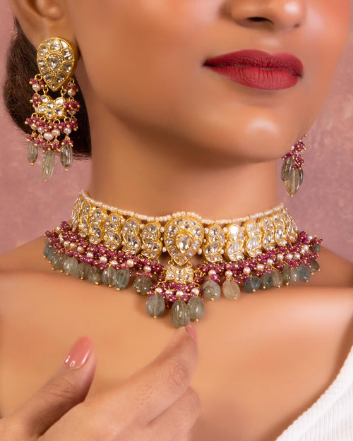 Manjika Polki Long Earings
