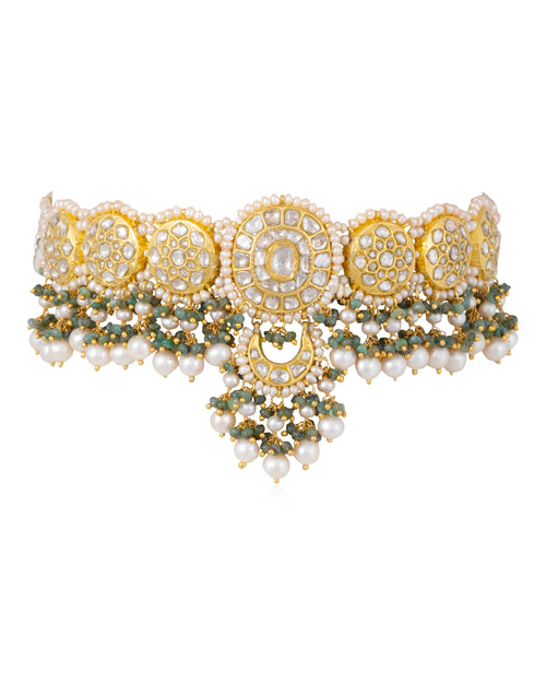Fatima Choker And Avni Chandbalis Polki Set