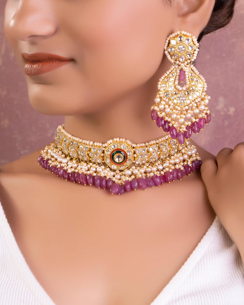 Jacinta Choker And Gayatri Chandbalis Polki Set