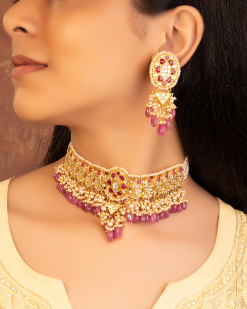 Shivani Polki Long Earrings