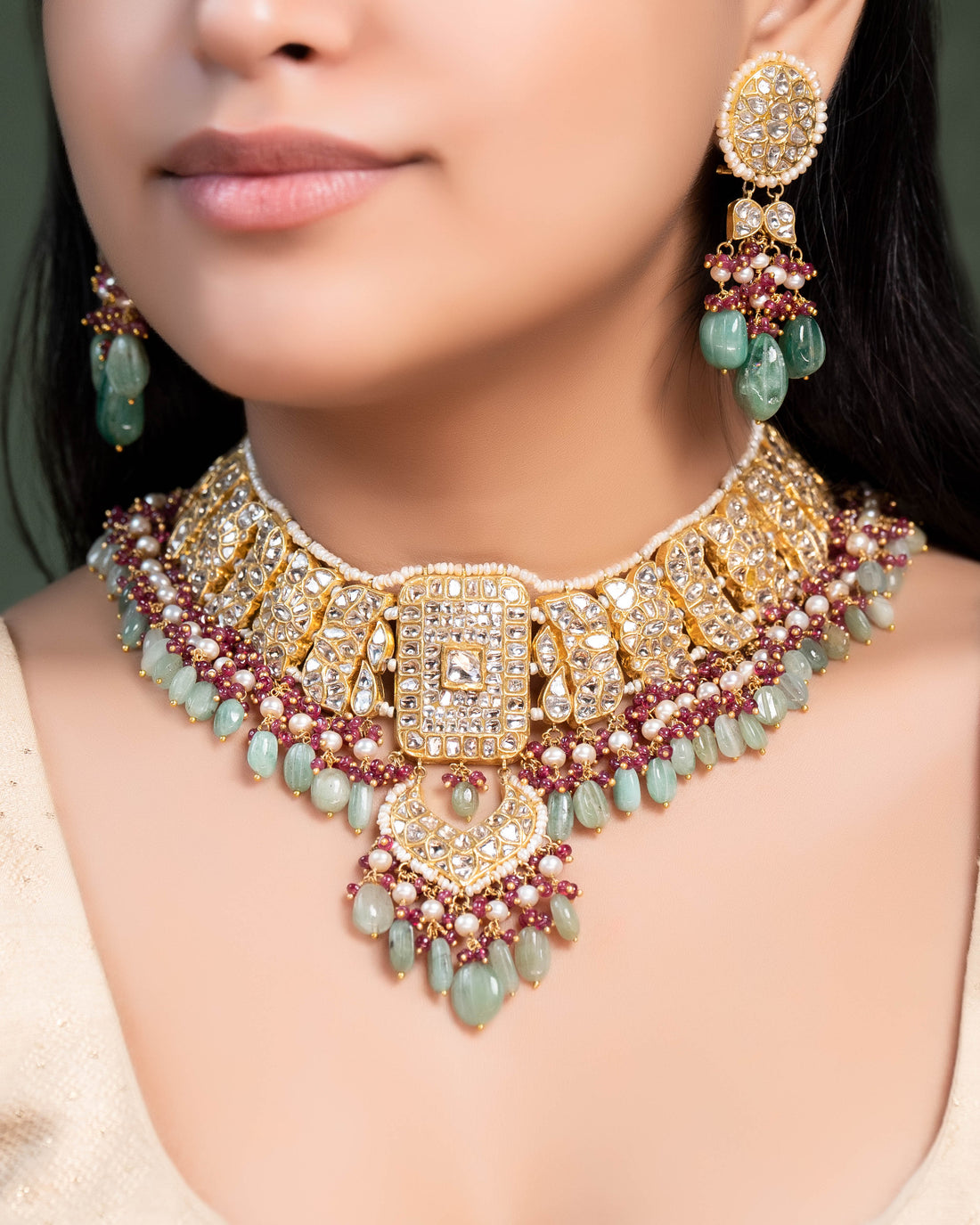 Kanika Polki Long Earrings