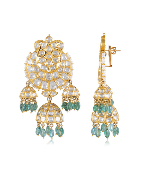 Kyla Polki Jhumkas
