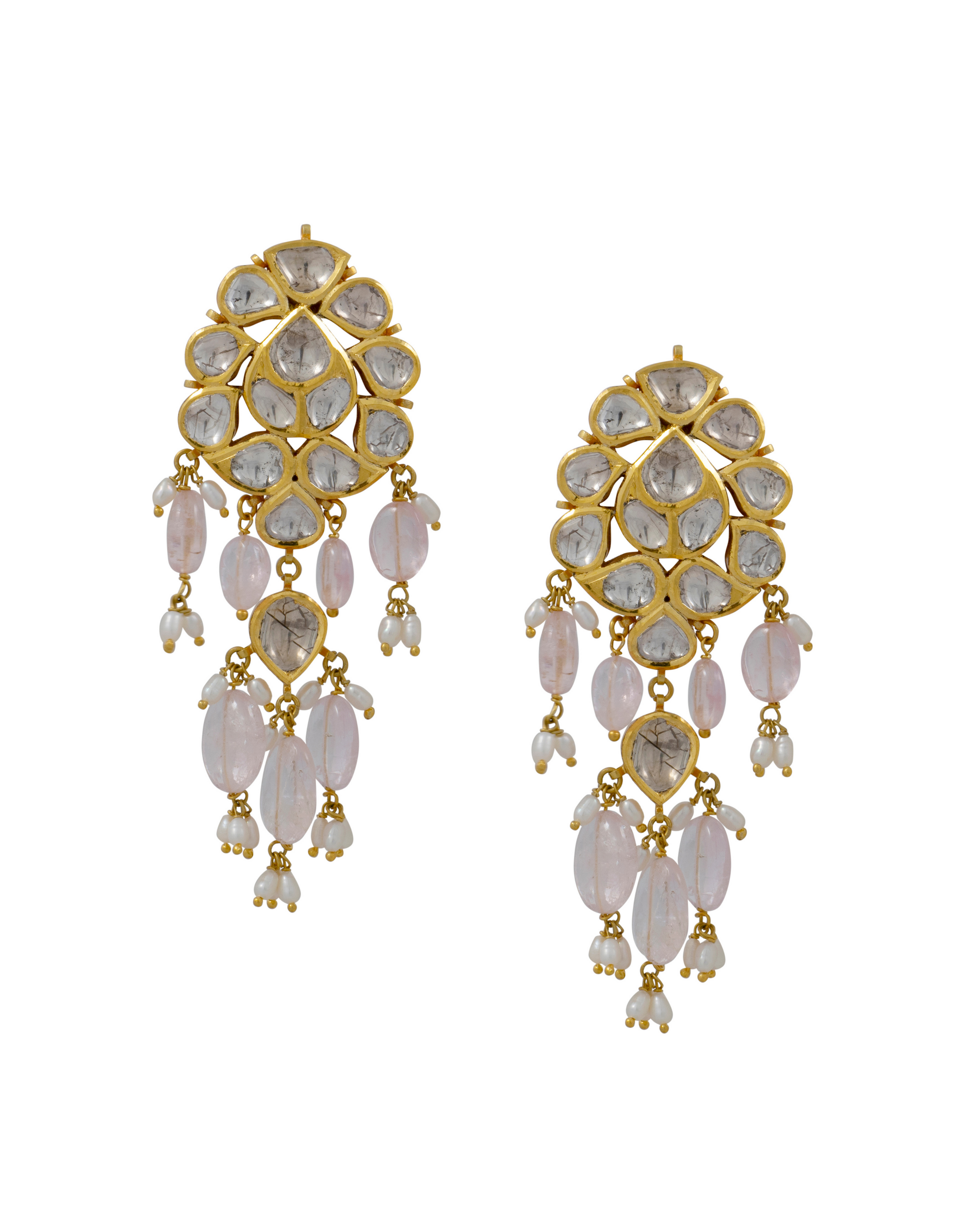 Bati Jadau Polki Long Earrings