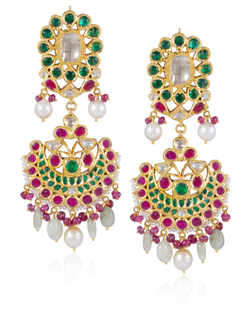 Zareen Jadau Polki Chandbalis