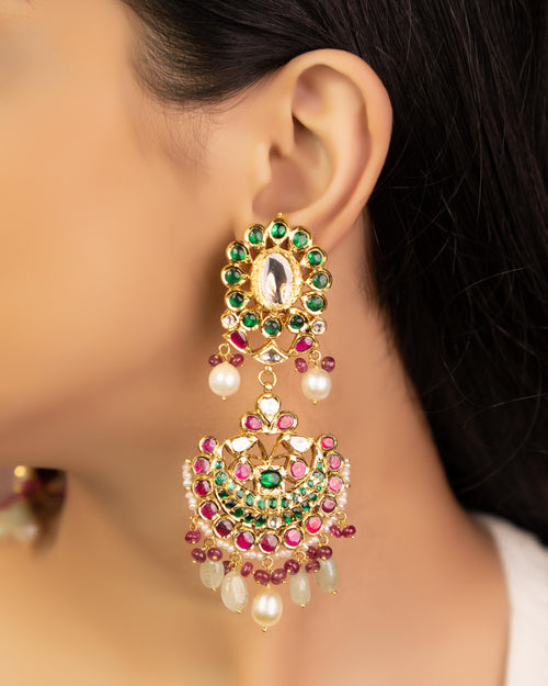 Zareen Jadau Polki Chandbalis