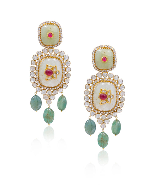 Aditi Polki Long Earrings
